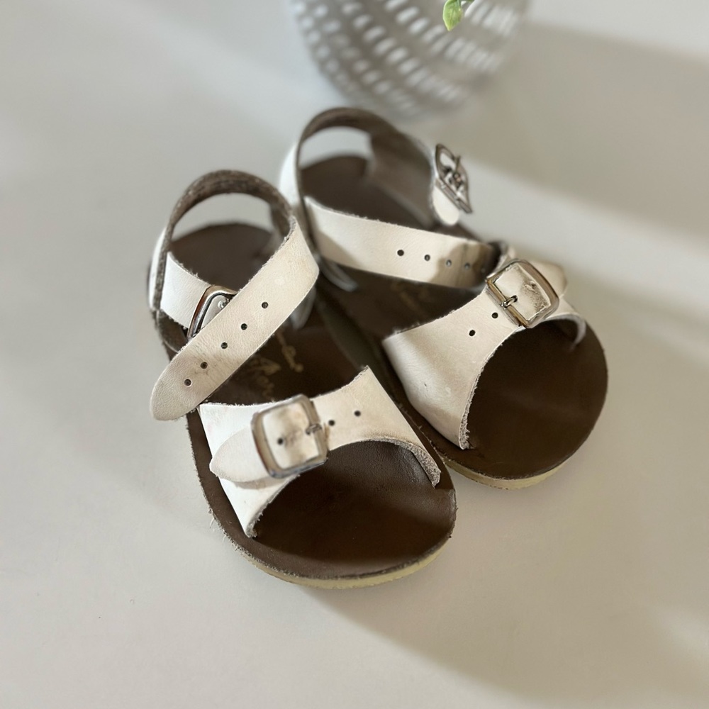 White Leather Sandals size 6